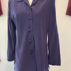 Purple silk skirt suit